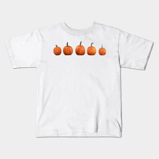 Five Pumpkins (Bright Green) Kids T-Shirt